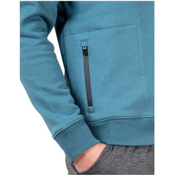 Natori Bagani Fleece Side Zip Classic Fit Crewneck Mens Sweatshirt Medium - Picture 3 of 12